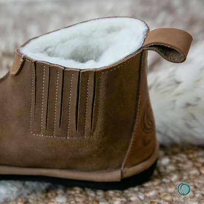 Shushu Ankle Boots | Chestnut | Sheepskin & Suede | MADE TO ORDER