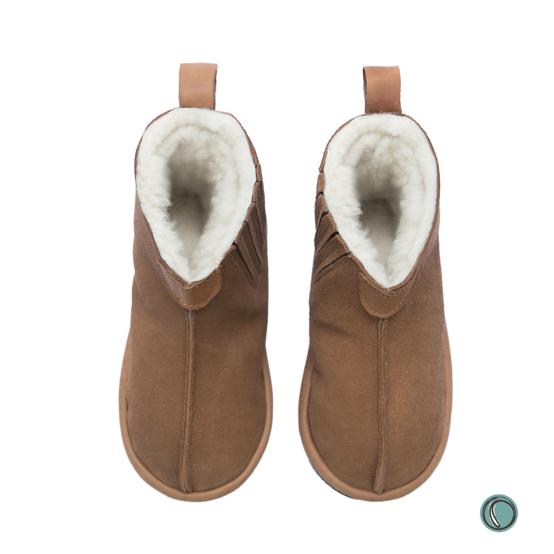 Shushu Ankle Boots | Chestnut | Sheepskin & Suede | MADE TO ORDER