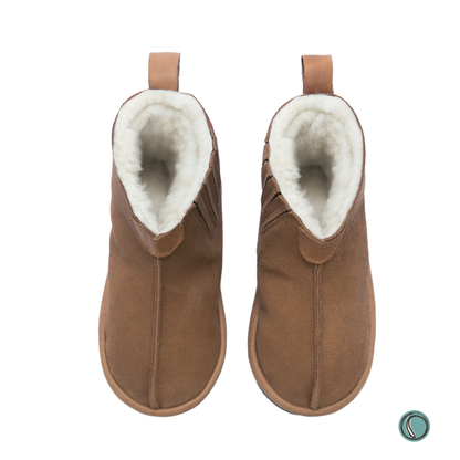 Shushu Ankle Boots | Chestnut | Sheepskin & Suede | MADE TO ORDER
