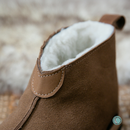 Shushu Ankle Boots | Chestnut | Sheepskin & Suede | MADE TO ORDER