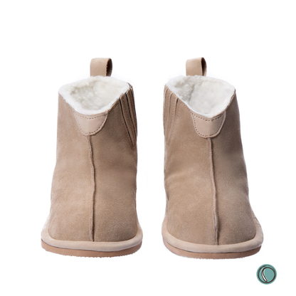 Shushu Ankle Boots | Stone | Sheepskin & Suede