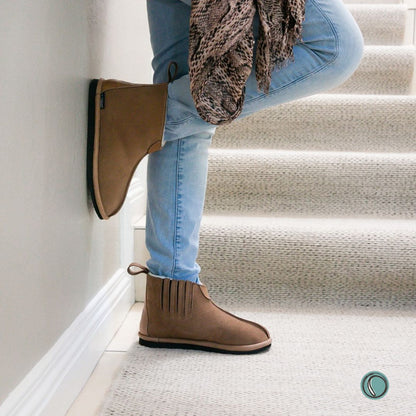 Shushu Ankle Boots | Chestnut | Sheepskin & Suede | MADE TO ORDER