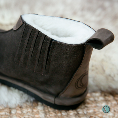 Shushu Ankle Boots | Chocolate | Sheepskin & Suede | MADE TO ORDER