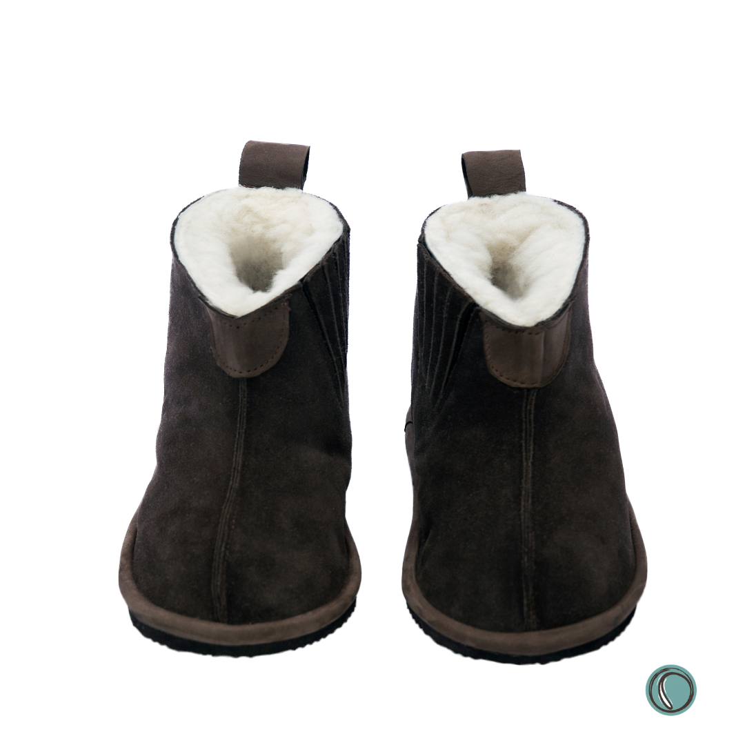 Shushu Ankle Boots | Chocolate | Sheepskin & Suede | MADE TO ORDER