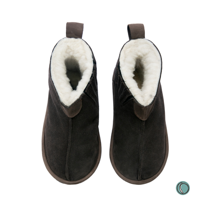 Shushu Ankle Boots | Chocolate | Sheepskin & Suede | MADE TO ORDER