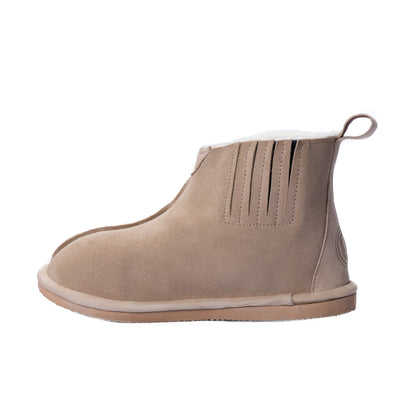 PRE-ORDER | Shushu Ankle Boots | Stone | Unisex Sheepskin & Suede Boots