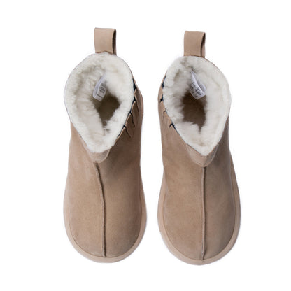 PRE-ORDER | Shushu Ankle Boots | Stone | Unisex Sheepskin & Suede Boots