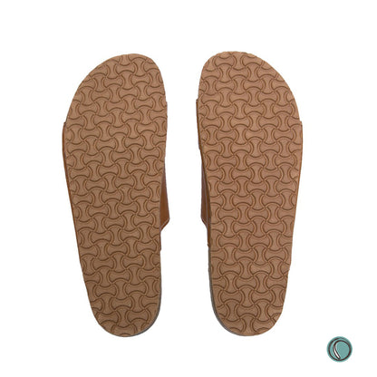 Flockie Sheepskin Sandals | Slip-On | Toffee | Sheepskin, Leather, Cork, Buckles | MADE TO ORDER