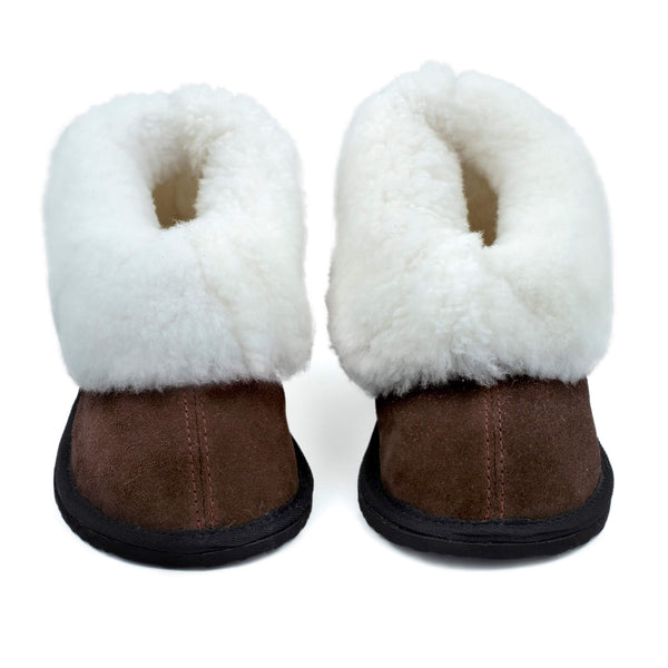 ALASKA SLIPPER IN CHOCOLATE SUEDE