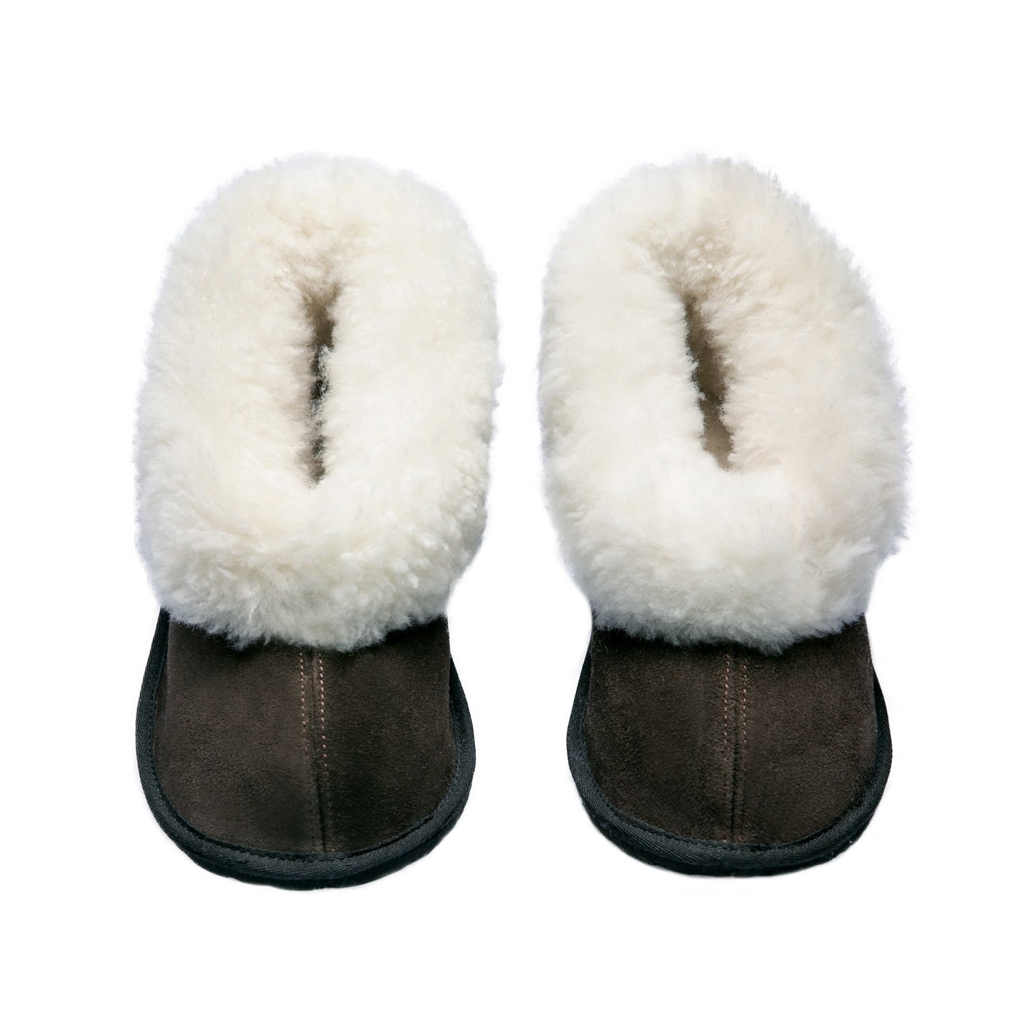 Cosy Shepherd Slippers | Chocolate | Suede & Sheepskin