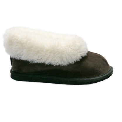 Cosy Shepherd Slippers | Chocolate | Suede & Sheepskin