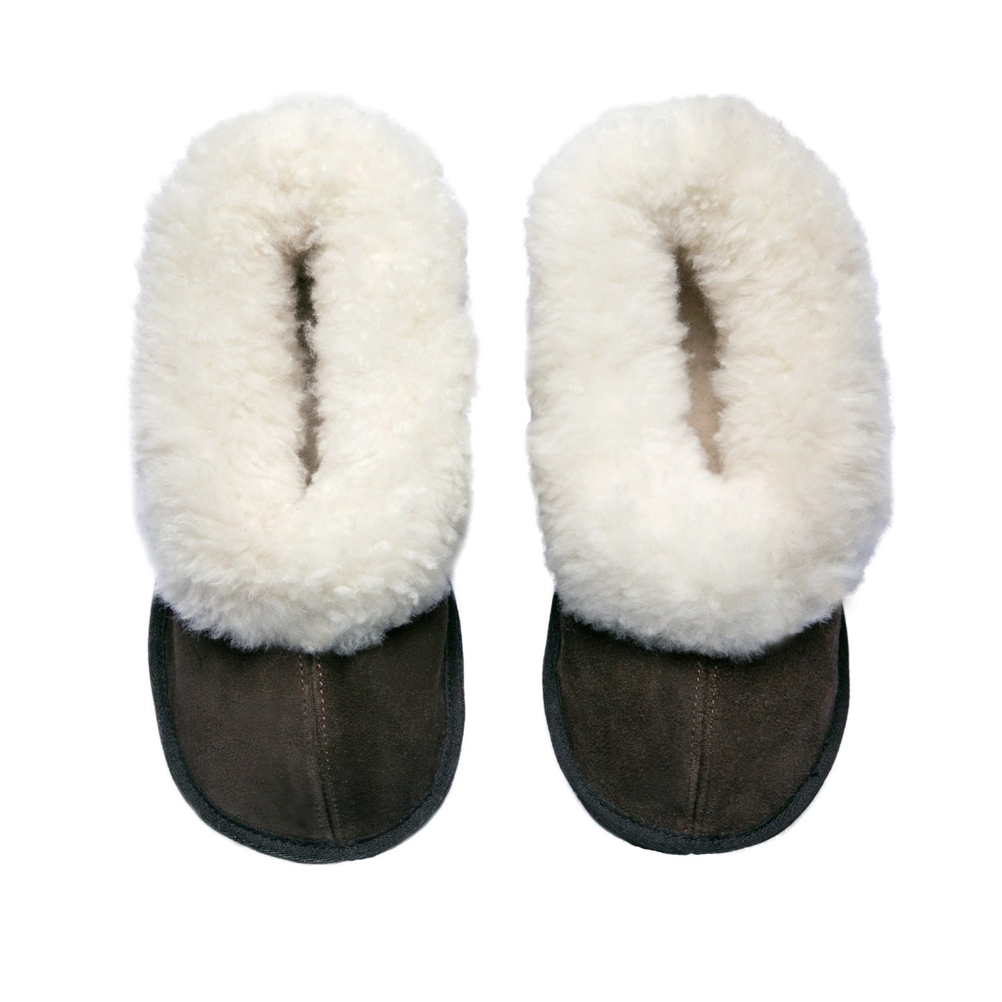 Cosy Shepherd Slippers | Chocolate | Suede & Sheepskin