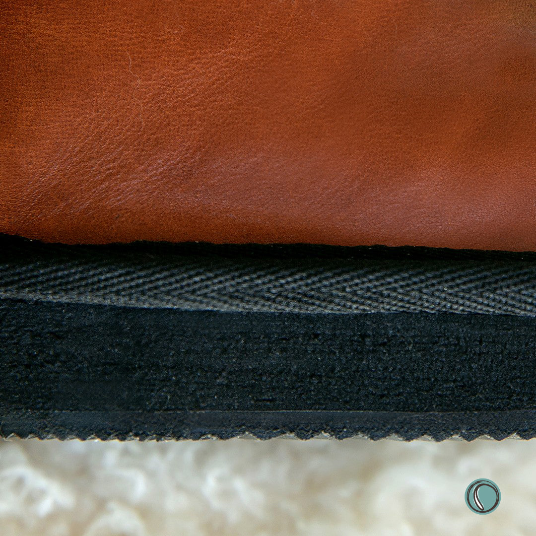 Sale | Size 6 | Cosy Shepherd Slippers | Non-Slip TPU Sole | Gingerbread | Sheepskin & Leather