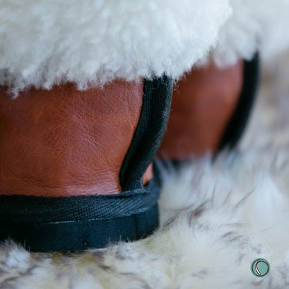 Cosy Shepherd Slippers | Gingerbread | Leather & Sheepskin