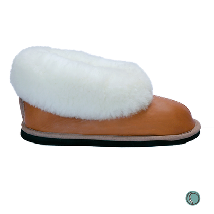 Cosy Shepherd Slippers | Toffee | Leather & Sheepskin