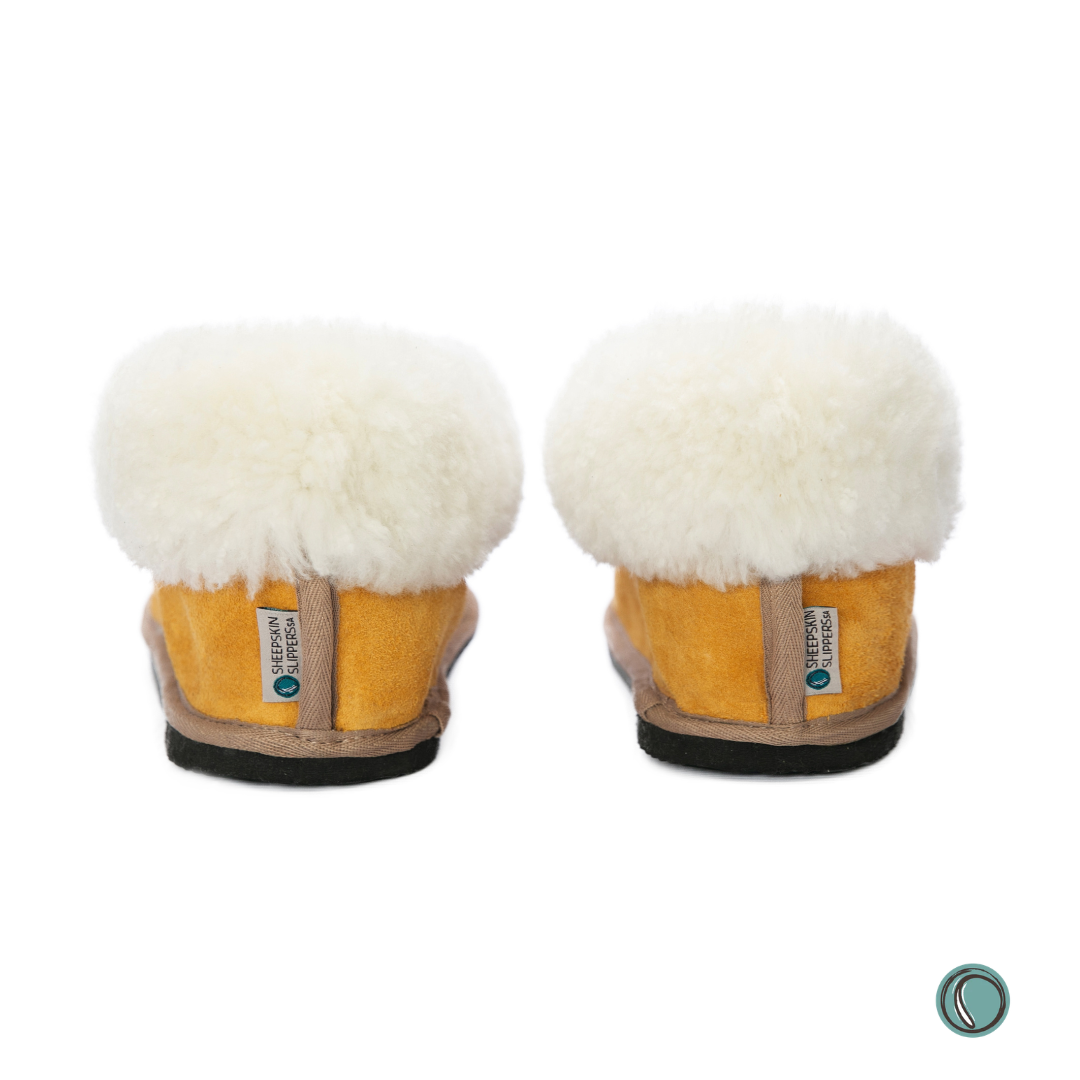 Cosy Shepherd Slippers | Mustard | Suede & Sheepskin | MADE TO ORDER