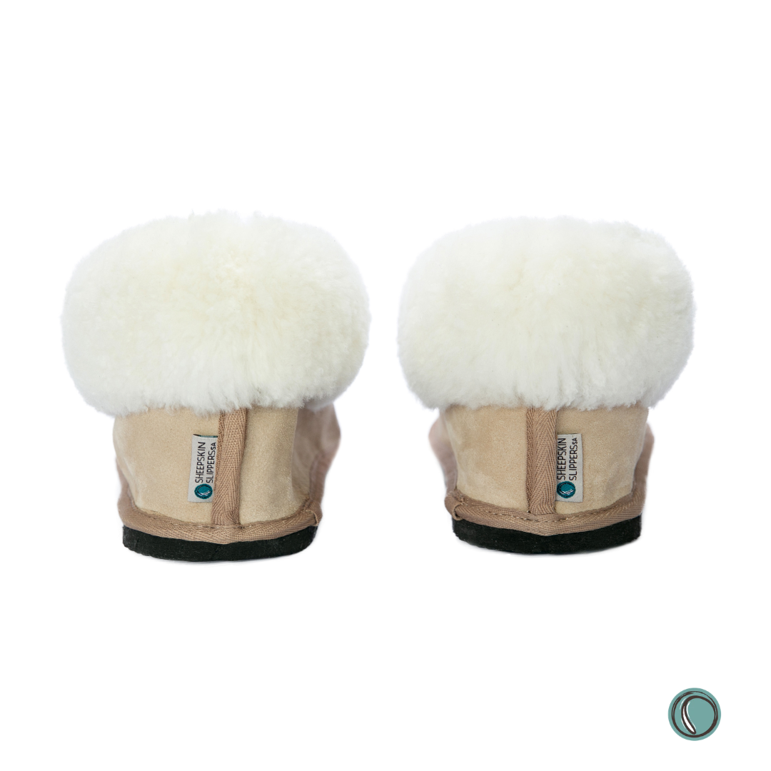 Cosy Shepherd Slippers | TPU NON-SLIP | Stone | Suede & Sheepskin | MADE TO ORDER