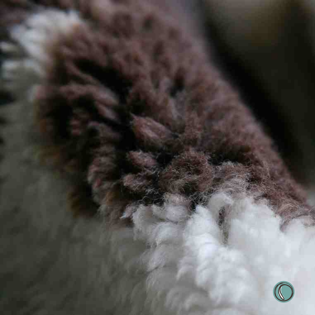 Crossbreed Sheepskin | Natural With Brown Markings