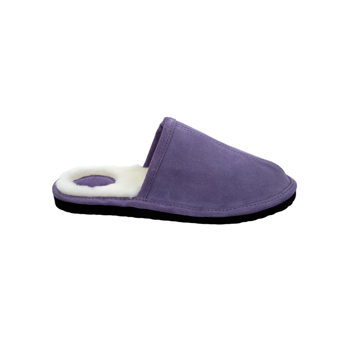 Purple shop mule slippers
