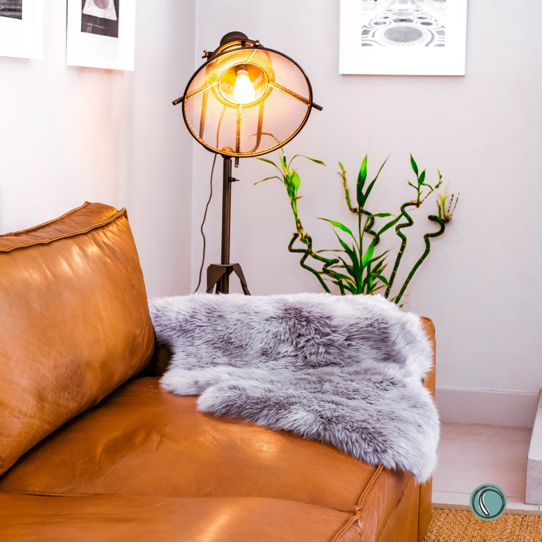 Long Wool Sheepskin | Light Grey
