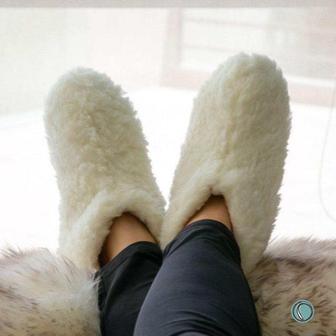 Low Igloo Classic Slippers | Cream | Wool Lining | MADE TO ORDER