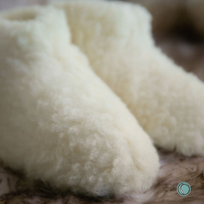 Low Igloo Classic Slippers | Cream | Wool Lining | MADE TO ORDER