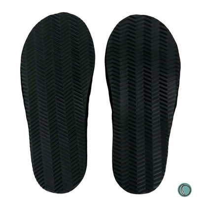 Mule Binding Collar Slippers | Slip-On | Black | Suede & Sheepskin