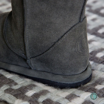 Hugg Boots | Mid-Calf | Olive-Grey | Sheepskin & Suede Boots | MADE TO ORDER