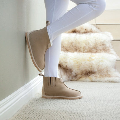 PRE-ORDER | Shushu Ankle Boots | Stone | Unisex Sheepskin & Suede Boots
