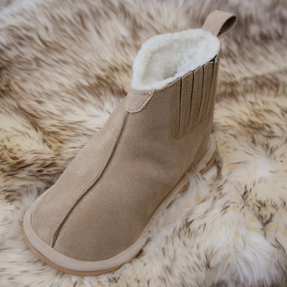 PRE-ORDER | Shushu Ankle Boots | Stone | Unisex Sheepskin & Suede Boots